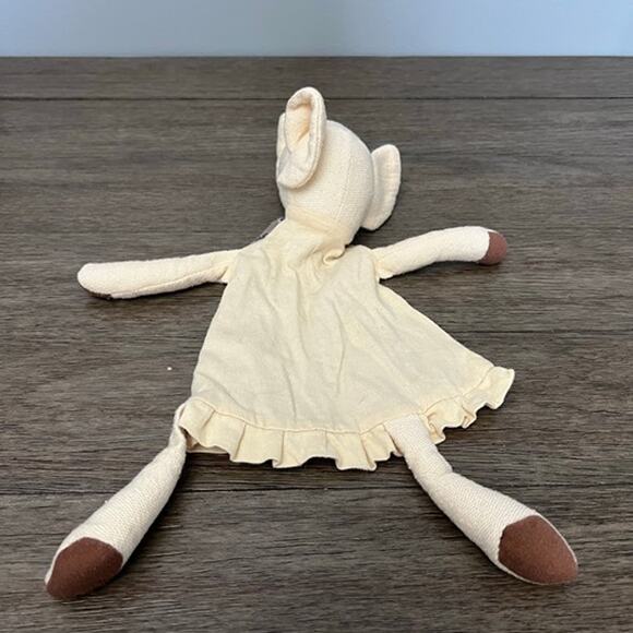 Organic Cotton Cream Elephant‎ in Floral Pattern Dress Lovey - Picture 2 of 4